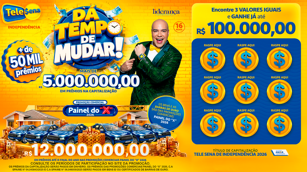 Tele Sena de Independência/2026 Banner da Tele Sena de Independência/2026